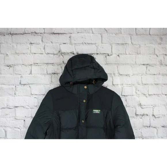 LL Bean Mountain Classic Down Sherpa-Lined Zippered Hooded Parka S Pet - Picture 2 of 10